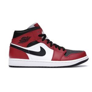 NIKE Air Jordan 1 Mid 'Chicago Black Toe' Sneakers Size 8.5